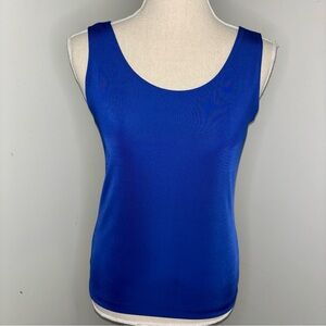 Chico’s Easywear royal blue sleeveless stretch jersey tank top size 0 Small 4